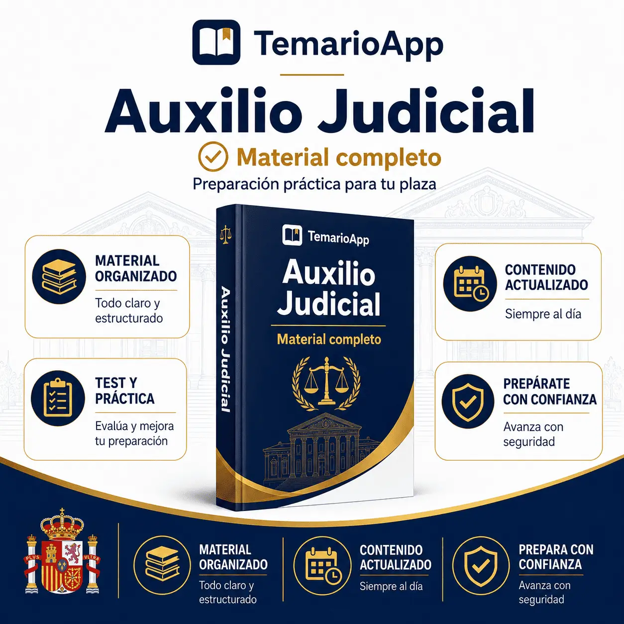 temario y test de auxilio judicial