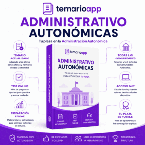 Material de Administrativo autonómico (C1): temario, test y supuestos